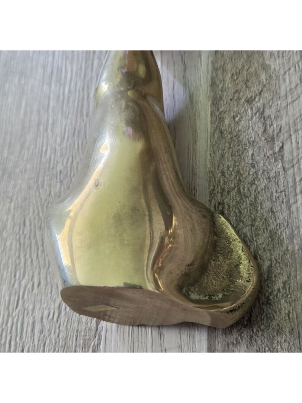 Vintage 1960s Solid Brass Cat Figurine Mid Century Modern MCM Decor Statue 4" - Picture 6 of 12